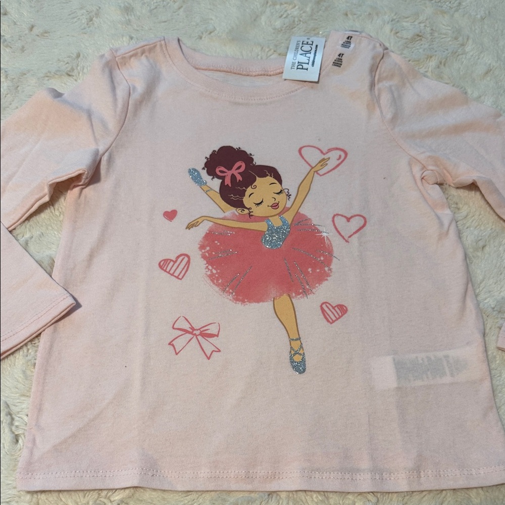 The Children's Place Light Pink Ballerina Long Sleeve Tee
